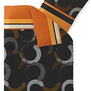 Hübsche Bettwäsche aus Fleece - braun 135x200 von CelinaTex