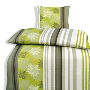 Traumhafte Bettwäsche aus Renforcé - grün 135x200 von Müskaan