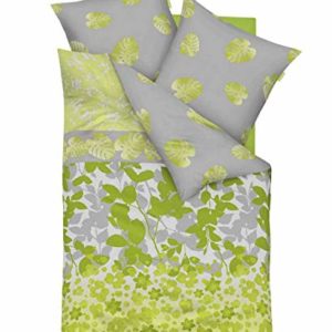 Traumhafte Bettwäsche aus Satin - grün 155x220 von Kaeppel